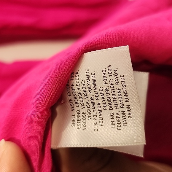 P.5 Anthropologie Gina Keyhole Moulinette Soeurs Bright Pink Dress Size 14 - Picture 4 of 6